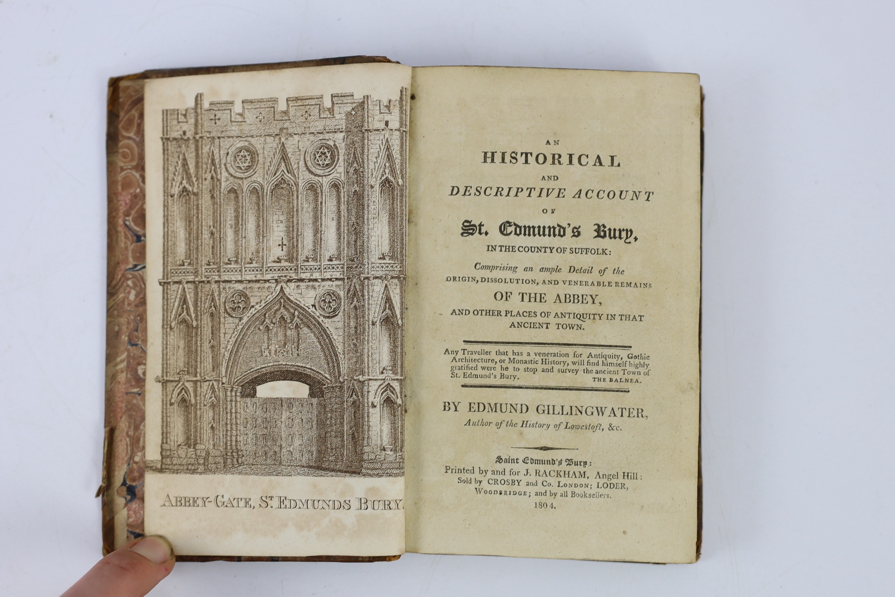 SUFFOLK: Gillingwater, Edmund - An Historical and Descriptive Account of St. Edmund's Bury ... 4 plates